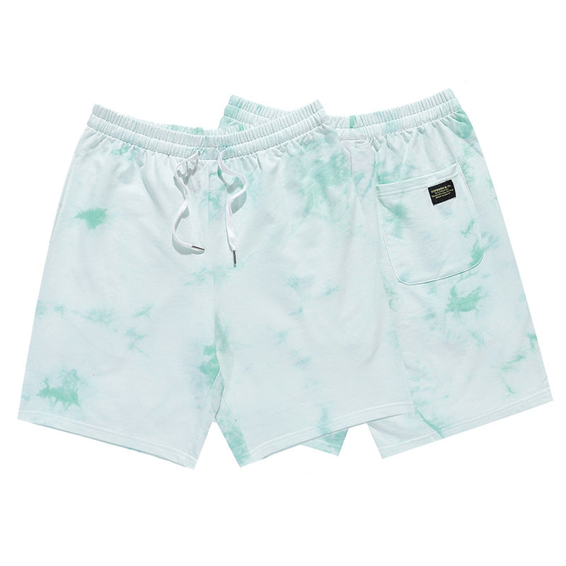 A summer new gradient tie-dye shorts for men and women loose ins hip-hop casual beach couple pants