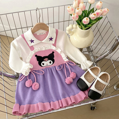 A Kulomie clothes girls princess dress autumn and winter new baby girl Lolita dress little girl birthday clothes