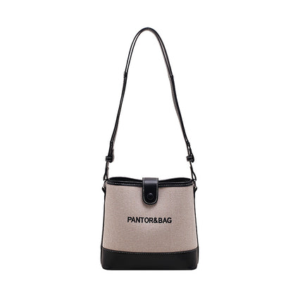 Bolso de hombro sencillo, bolso de mujer, moderno y versátil, bolso bandolera de lona, ​​0,3 kg 