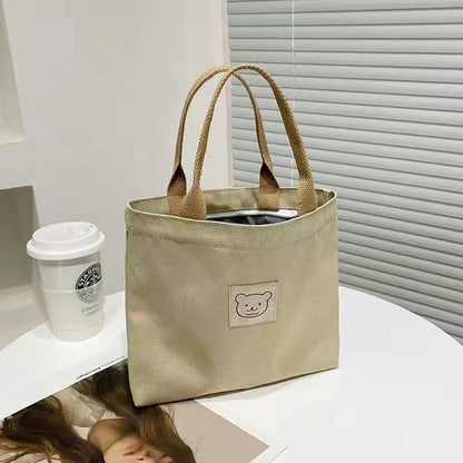 Bolso de lona para mujer, bolso para el almuerzo