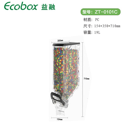 A Supermarket display box Household square storage box Inner support storage box Multi-style gravity box with lid Thickened transparent plastic