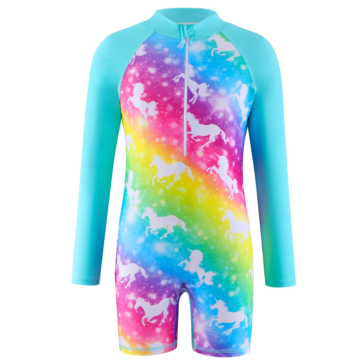 A children&#039;s swimsuit girl long sleeve swimsuit unicorn girl sun protection clothing children&#039;s water sports quick-drying swimsuit 0.15KG