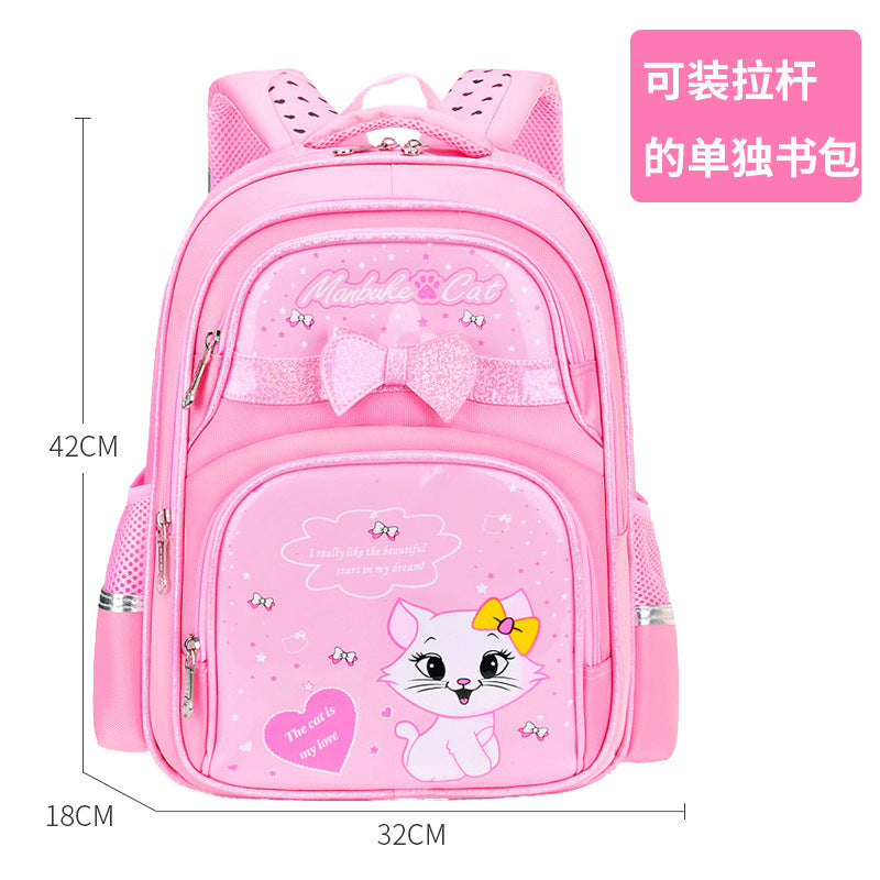 A elementary school student's school bag, girl's six wheeled climbing ability, children 2nd to 6th grade, 5 large capacity waterproof, reducing weight for 7-12 years old