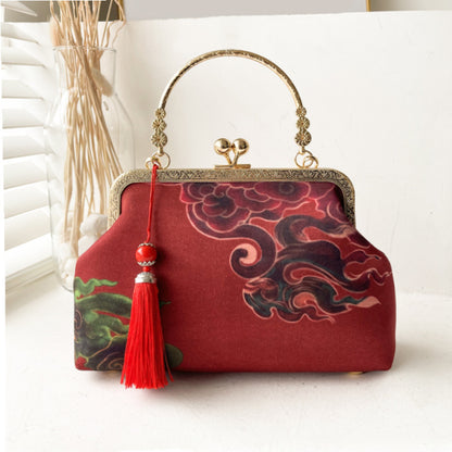 Chinese style printed cheongsam bag, women's 0.3KG