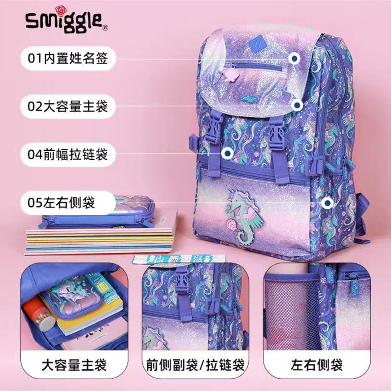 A Australia Smiggle decompression bag super large game machine dinosaur backpack cat senior shoulder bag gift