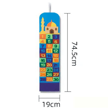 Calendario colgante de tela de fieltro Calendario de cuenta regresiva Regalo para niños Colgante 70g 