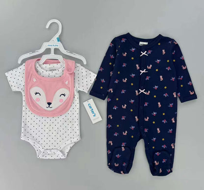 Baby suits, onesies, cross-border exports, 3 sets of wholesale children's clothes, Ha clothes, onesies, boys and girls