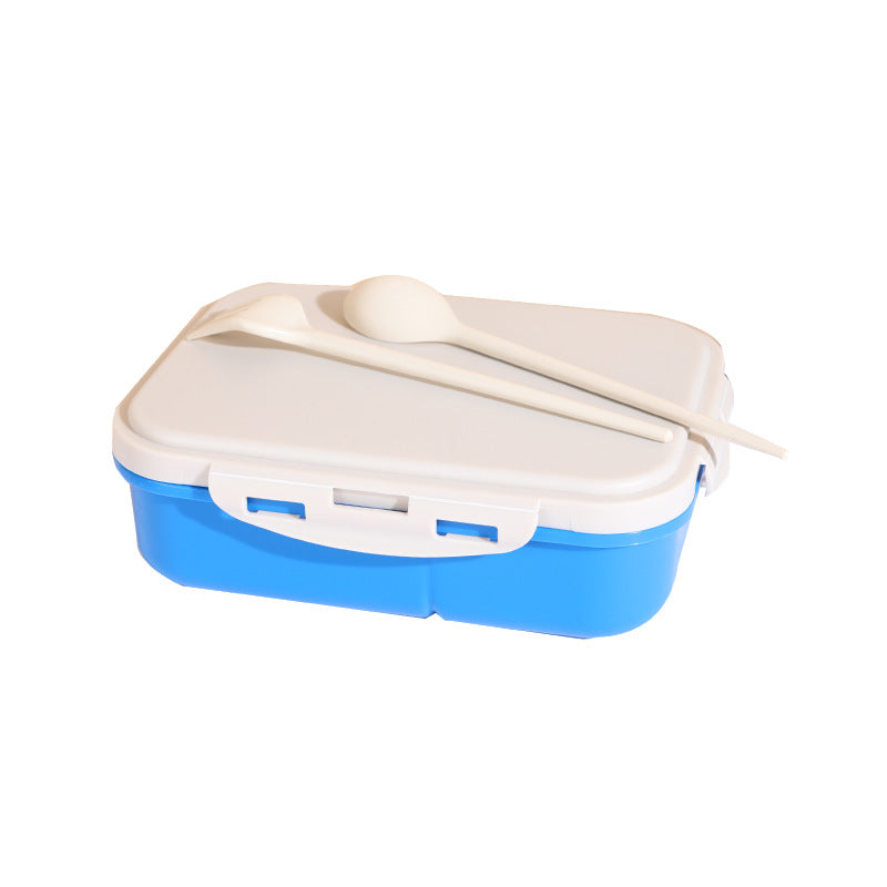 A wheat straw plastic lunch box that can be microwave oven for work, lunch box, Japanese kindergarten children's split grid lunch box