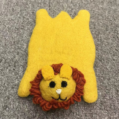 A wool felt animal placemat