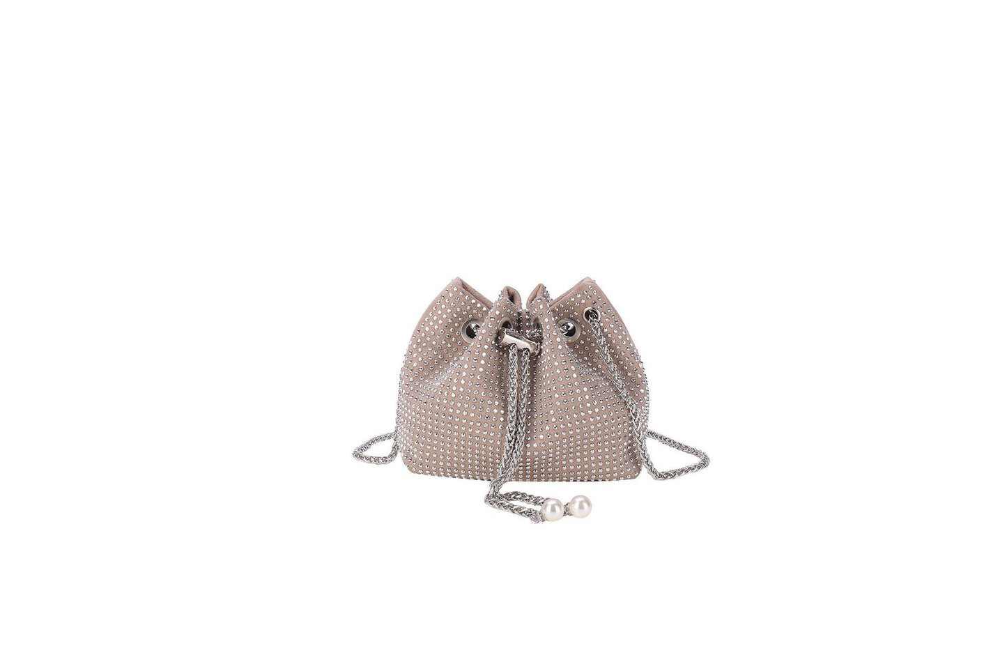 Bolso de mujer con bandolera de diamantes brillantes y bolso tipo cubo