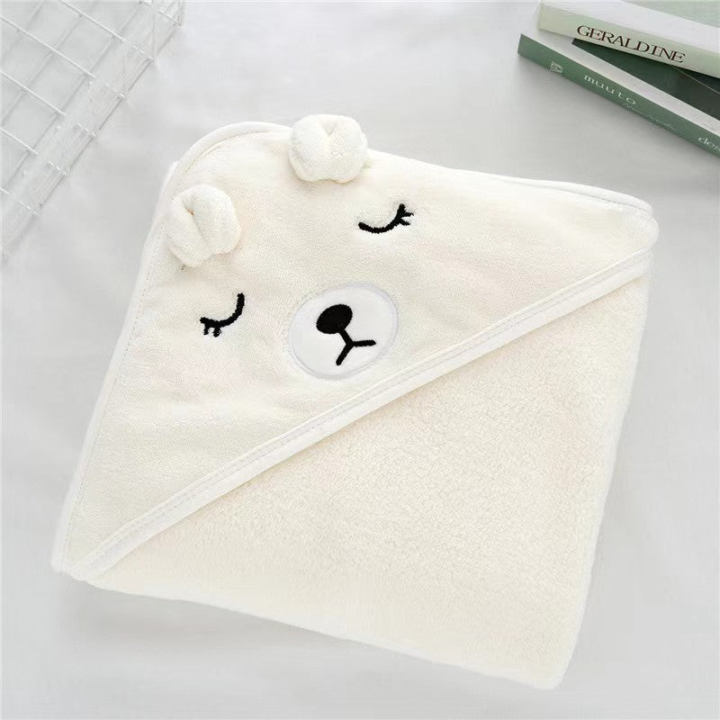 Children's embroidery cape cartoon bath towel baby absorbent cute bath towel 0.32kg