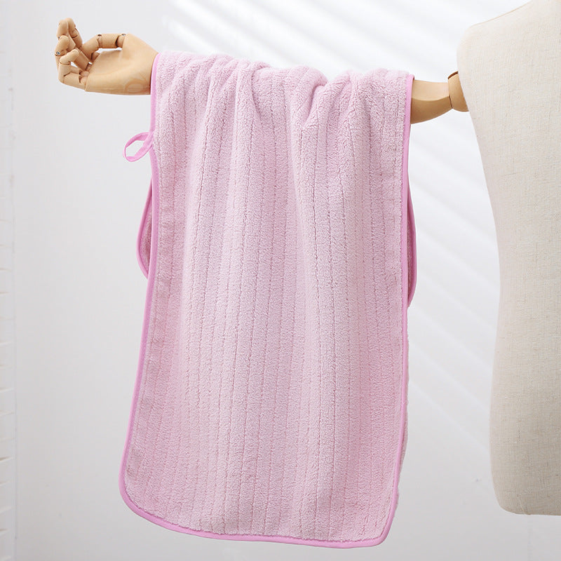 A towel wholesale factory thickened adult household coral fleece towel soft and absorbent one piece hair shake fast the same style