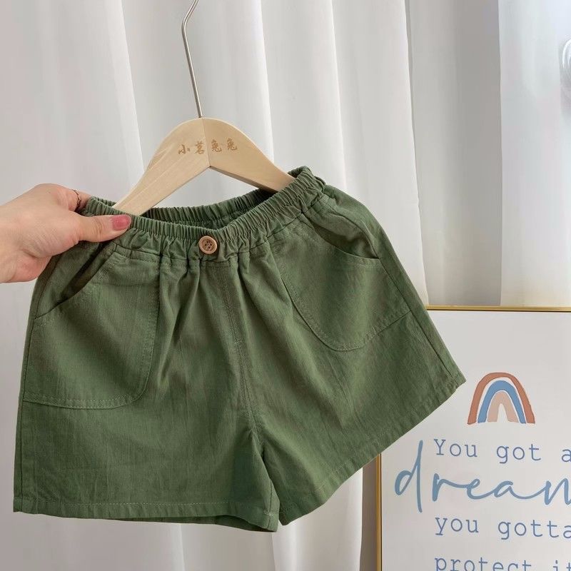 Pantalones cortos finos de algodón de verano para niños, pantalones casuales para niños, 2024 nuevos de algodón y lino para bebés, transpirables y extranjeros 