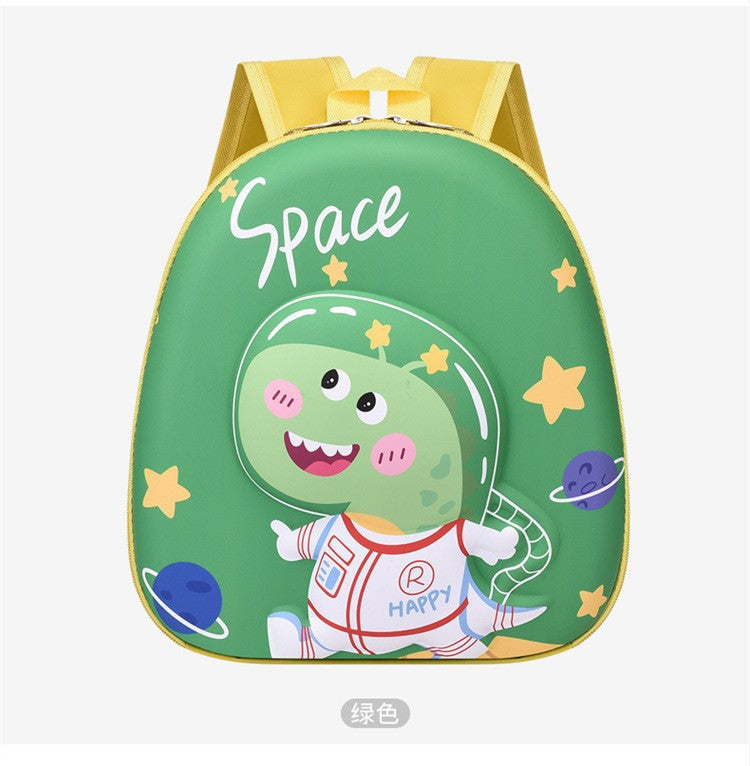 Mochila infantil de dibujos animados en 3D tridimensional, nueva mochila pequeña para clase de jardín de infantes, mochila de cáscara de huevo de dinosaurio linda de moda 