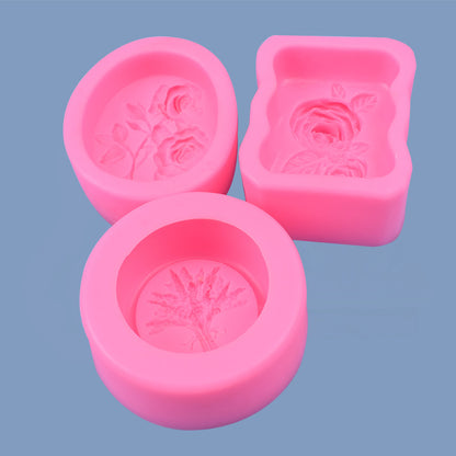 A rose flower bouquet, handmade soap silicone mold, aromatherapy handmade soap baking DIY clay soft pottery mold