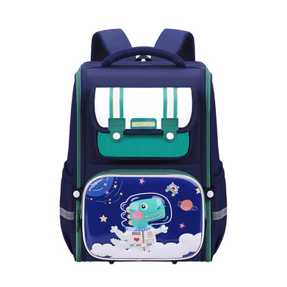 A Cross-border full-open space schoolbag for primary school students, foreign trade export, children's backpack, spaceman, dinosaur, mermaid