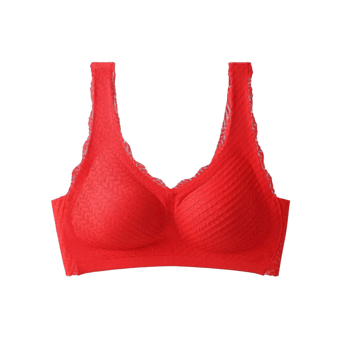 Women's Wheat Suspender Bra, Seamless Wireless, Beautiful Back, Small Breasts, Push-Up Sports Latex Bra, Breathable Sleeping Bra