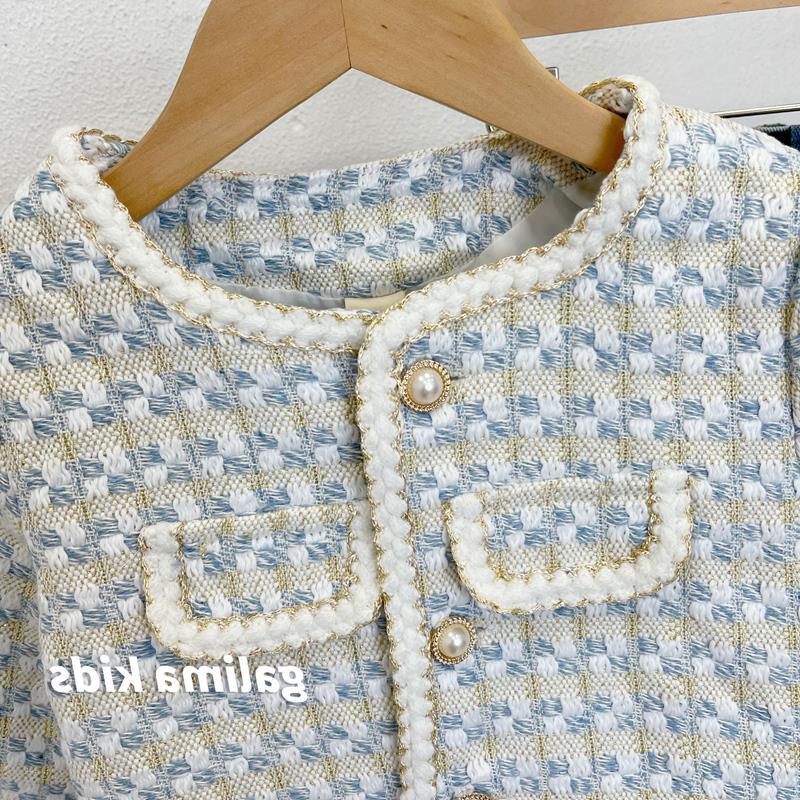 Abrigo fragante para niña, nueva edición coreana, traje de estilo occidental a la moda para bebés y niños, top con temperamento