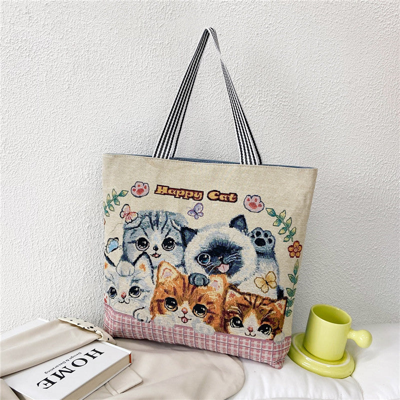 student tote portable canvas bag