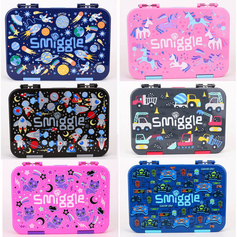 Lonchera australiana Smiggle, lonchera de gran capacidad, caja de fruta para estudiantes