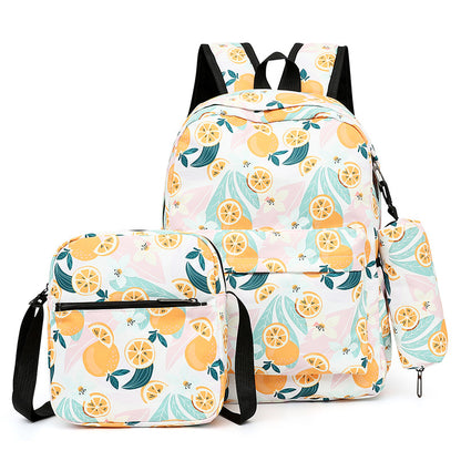 A children&#039;s colorful large-capacity fashion shoulder bag three-piece leisure sports bag three-in-one travel bag