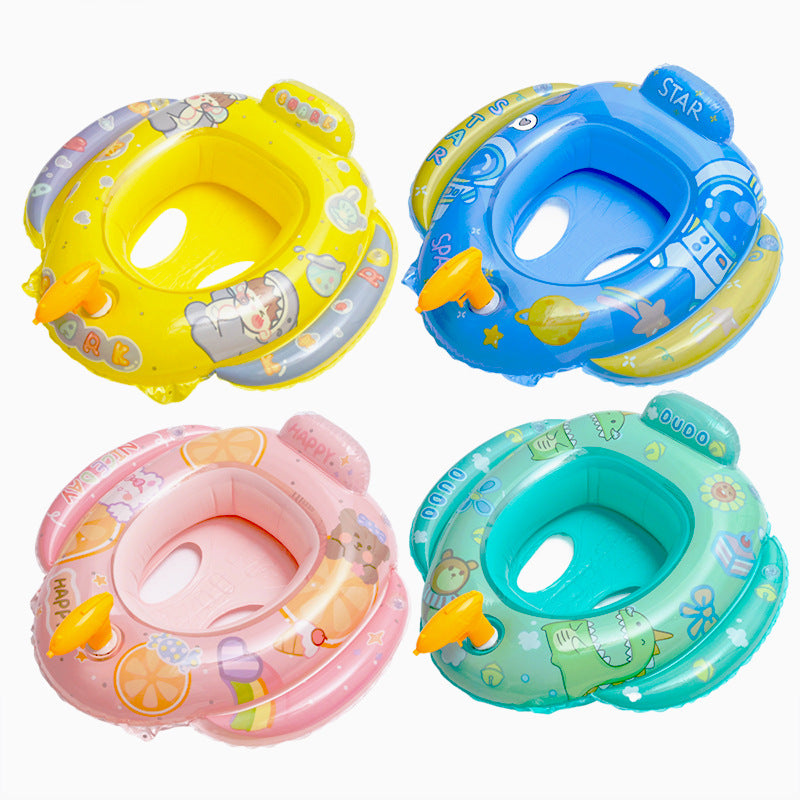 A: Children's baby swimming ring, sitting ring, thickened steering wheel, cartoon infants, armpit ring, seat ring, floating ring, 0-3-6 years old