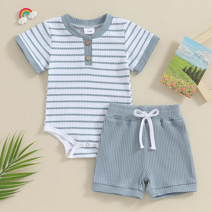 Cross border foreign trade baby summer jumpsuit short sleeved jumpsuit newborn and toddler jumpsuit sweater shorts set 0.45kg