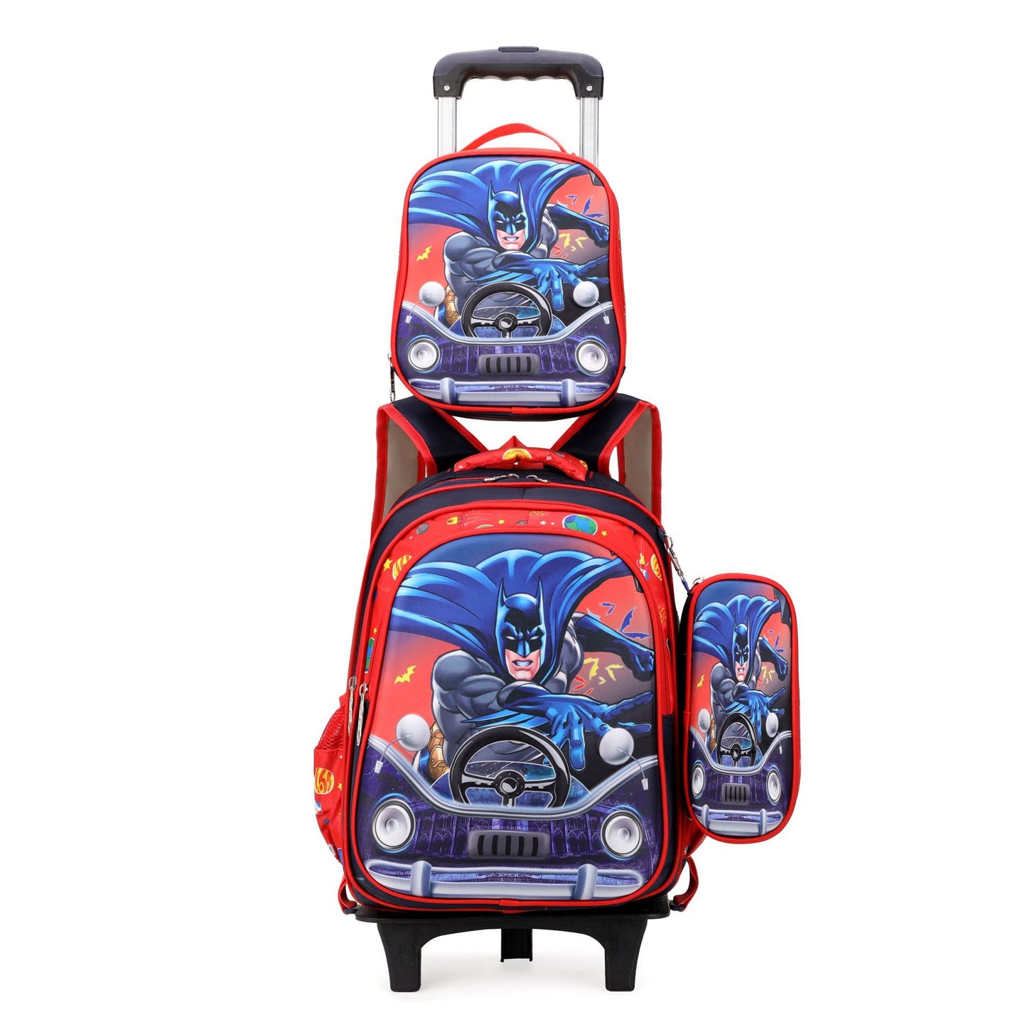 Cross border elementary school student backpack, lunch bag, pencil case, 3-piece set, children's backpack, backpack, spine protection cartoon backpack with reduced load