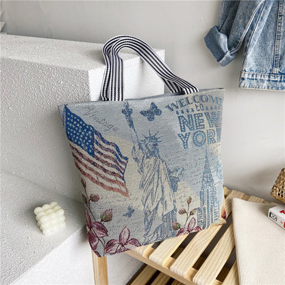 student tote portable canvas bag