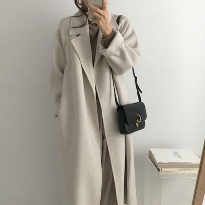 A Korean woolen coat women's autumn and winter new small medium and long French wool woolen coat