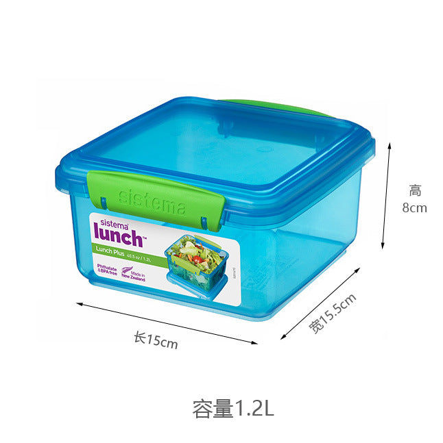 Una caja de sándwich portátil de Sistema importada de Nueva Zelanda, caja de pan para el desayuno, caja de fruta, caja de ensalada bento 