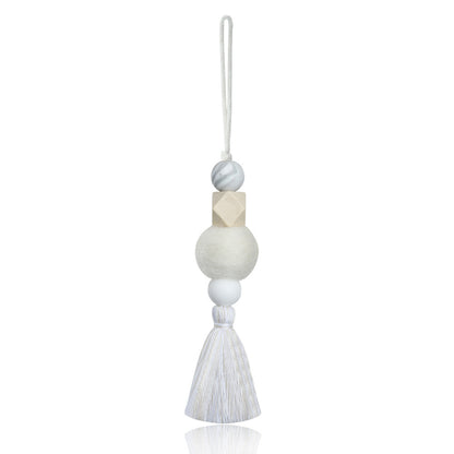 A perfume fragrance expanding car pendant Silicone bead wood bead felt ball cotton thread tassel creative hand woven car pendant