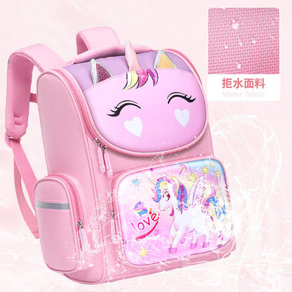 A New Children's School Bag Elementary School Student Burden Reduction Spine Protector Backpack Cute Space Bag for Boys and Girls 1-3-6 Grades