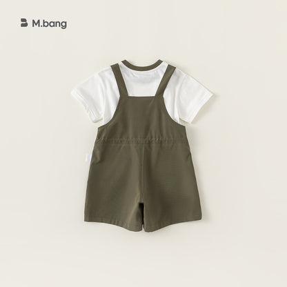 Conjunto de dos piezas de camiseta y pantalones cargo de verano para niños de Babycity, ropa coreana para bebés, XT84052 