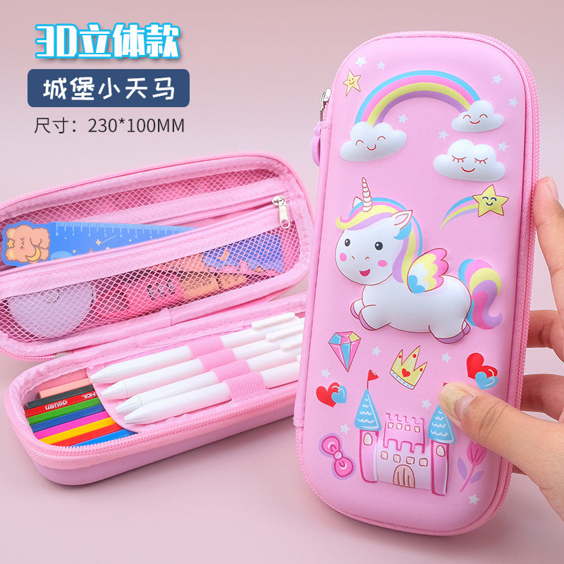 A Pupils cartoon EVA pencil case 3D stereo pencil case cute cartoon creative children&#039;s multifunctional pencil case