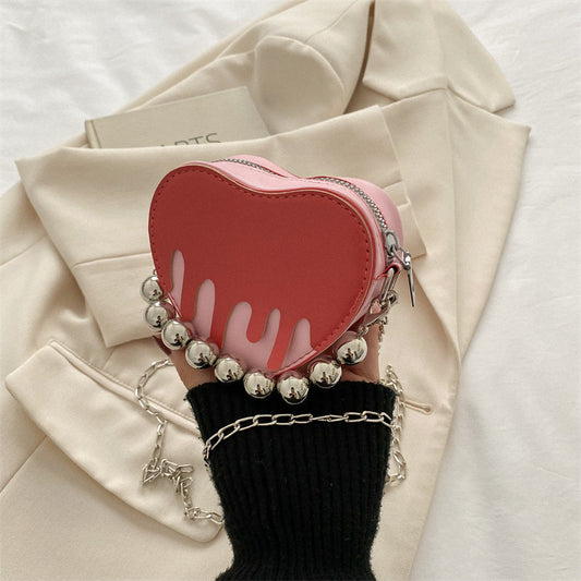 New Hand Love Coin Purse Pearl Chain