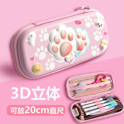 A Korean girls&#039; pencil case creative EVA girls&#039; heart stationery bag large-capacity pencil case for male and female primary school students