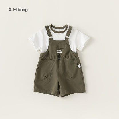 Conjunto de dos piezas de camiseta y pantalones cargo de verano para niños de Babycity, ropa coreana para bebés, XT84052 