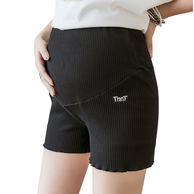 Pantalones cortos de maternidad, pantalones de seguridad para uso exterior de verano, mallas anti-luz y delgadas que sostienen el vientre durante el embarazo, ropa de verano para maternidad