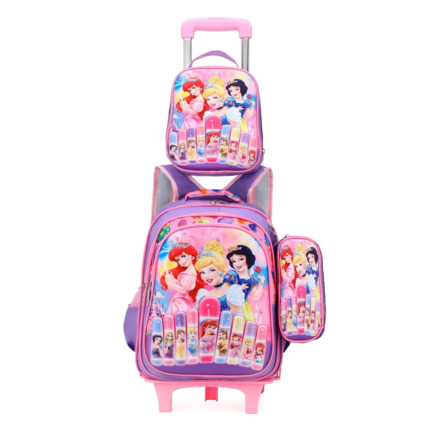 Cross border elementary school student backpack, lunch bag, pencil case, 3-piece set, children's backpack, backpack, spine protection cartoon backpack with reduced load