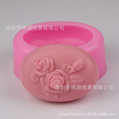 A flower handmade cake baking fondant silicone molds soap molds