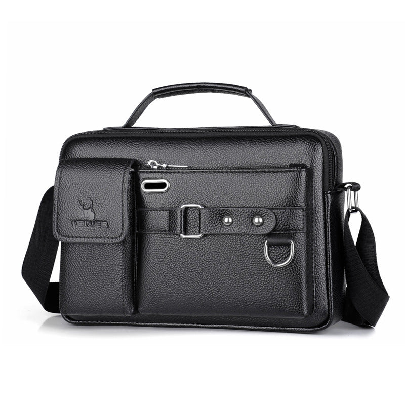 A Cross-border men's shoulder messenger bag business commuter men's shoulder bag high-end boys satchel men's bag