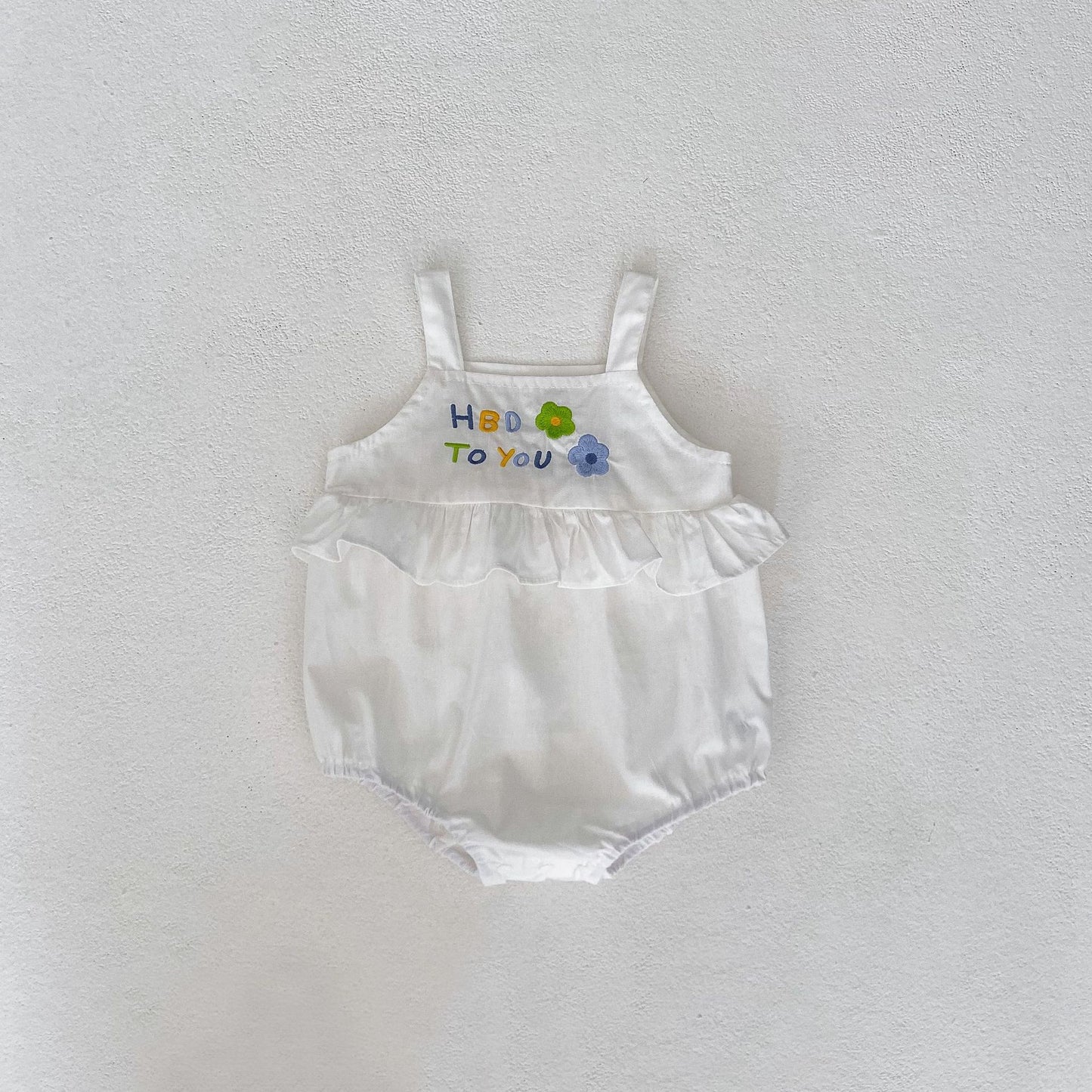 Ropa infantil A Eng modelo verano 2024 bebé 0-3 años ropa de escalada tesoro mujer tirantes bordados, ropa Ha, monos, ropa infantil 