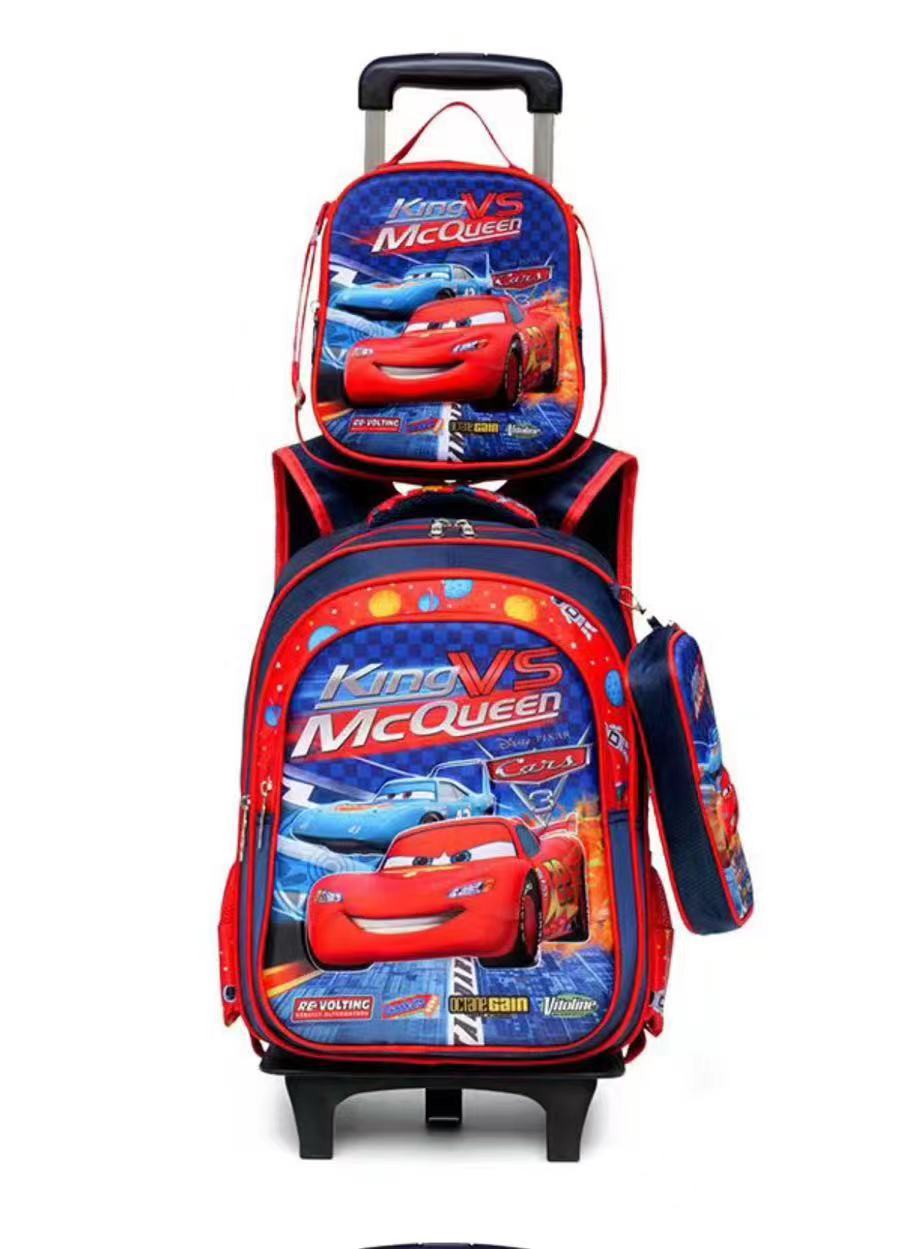 Mochila para estudiantes de escuela primaria de comercio exterior para niños y niñas de 3.º a 5.º grado, mochila para el almuerzo, juego de tres piezas de bolsos de dibujos animados para niños 