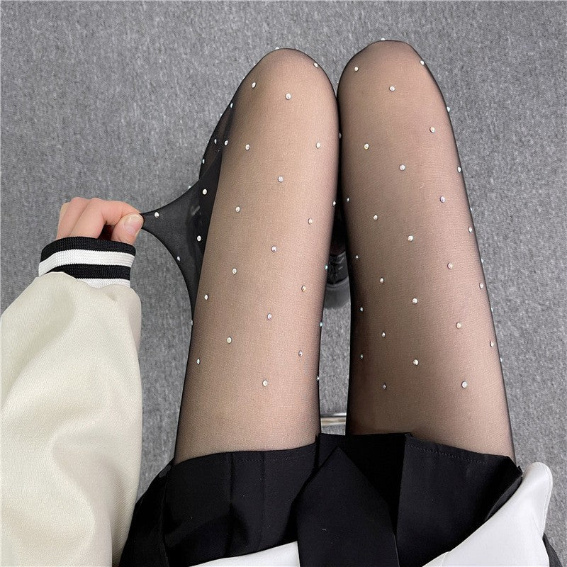 New product recommendation: hot diamond stockings, mesh with diamond black pantyhose, romantic women's diamond diamond diamond thin velvet, can be cut freely