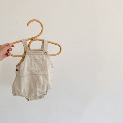 En primavera y verano, bebés, niños y niñas, jeans, tirantes, ropa, ropa de pedos, mono de algodón de 0 a 2 años, ropa de escalada, 0,13 kg. 