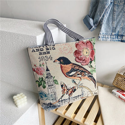 student tote portable canvas bag