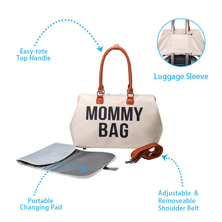 Bolso de momia portátil de moda, bolsos tipo bandolera, bolso de mano para madre, 0,95 kg 