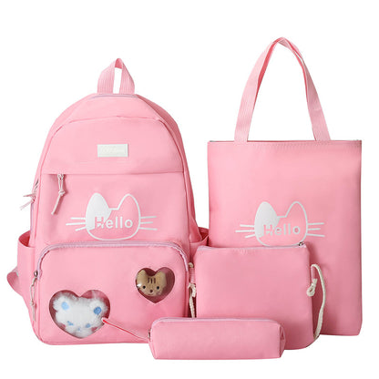 Una nueva mochila escolar, mochila de mujer, mochila de estudiante de alto valor, mochila de gran capacidad, mochila pequeña y fresca, mochila coreana, mochila 