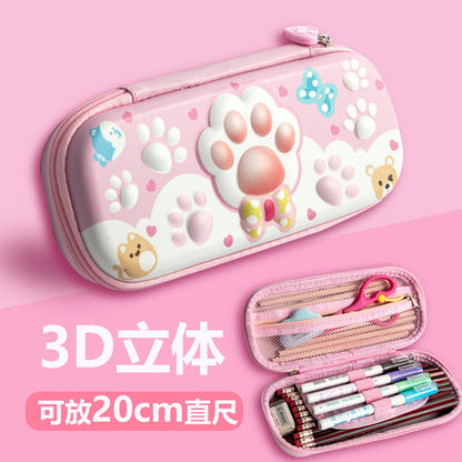 A Korean girls&#039; pencil case creative EVA girls&#039; heart stationery bag large-capacity pencil case for male and female primary school students